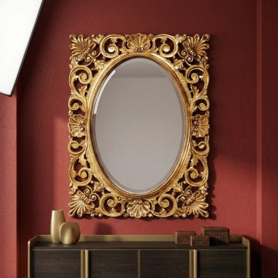 Spigel Holzrahmen Wandspigel klasseschen Design Barock Rokoko Holz Rahme xxl