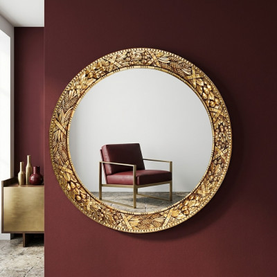 Klassesche Wandspigel Holz Spigel Miwwel Nei Barock Ronn Ronne Kader Wand Nei