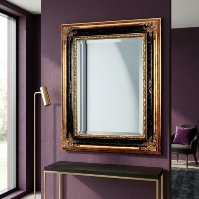 Klassesche Designer Spigel Wandspigel Barock Rokoko 96x133cm Holzrahmen Nei