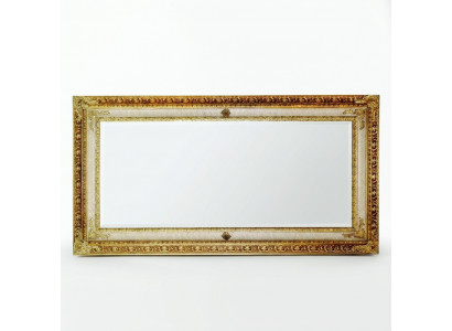 Klassesche Wandspigel Holzrahmen Spigel Miwwel Gold 104x194 Glas Kader Wand
