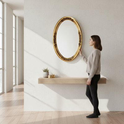 Designer Kommode Anrichte Side Low Board Schaf Wunn Zëmmer Regal Luxus Spigel Nei