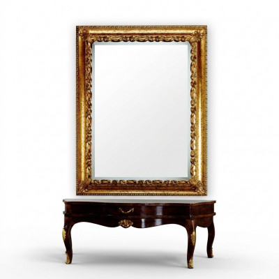 Design XXL Spigel Wandspigel Echt Holz Kader Hängespigel Luxus Miwwel Barock