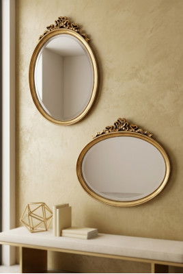 Klassesche Designer Spigel Groussen Mauer-Spigel Retro Barock Rokoko Gold SP7630