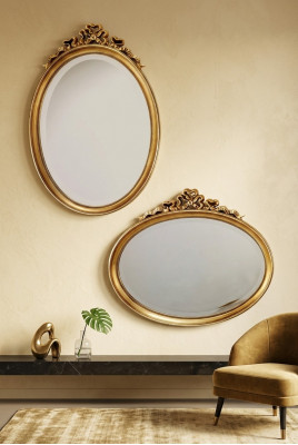 Klassesch Design Spigel Wandspigel Oval 67x77cm Hänkspigel Barock Rokoko