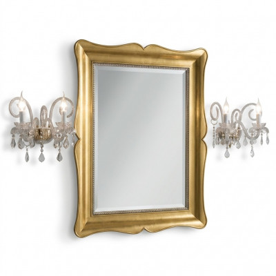 Spigel Miwwel Barock Klassesch Wandspigel Holz 85x105 Glas Kader Wand Gold