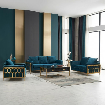 Wunnzëmmer Design Canapé Canapéset 3+2+1 Sëtz Modern Sofa Set