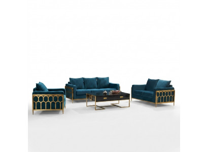 Wunnzëmmer Design Canapé Canapéset 3+2+1 Sëtz Modern Sofa Set