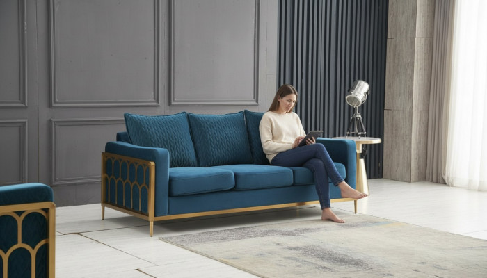 Däisitzer Canapé Polster Design Sofa Modern Sëtz Dekor Sofas Zëmmer Miwwelen