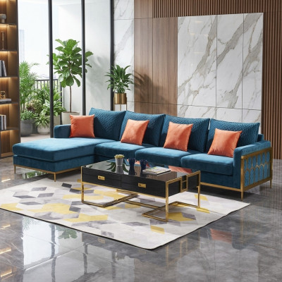 Eckcouch Gro Stoff L Form Couch Canapé Canapé Design Polster Textil Modern.