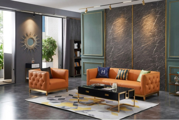 Klassesch Sofa Canapé Polster 3+1 Sëtzer Couchen Lieder Sëtz Garnitur