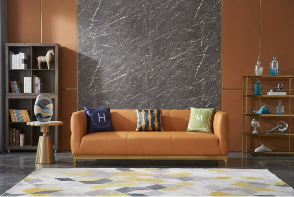 Designer Sofa 3 Sëtzer Modern Couch Polstersofa Designsofa Dräisëtzer