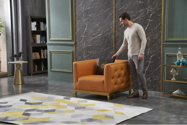 Sessel Design Canapé Sofa Sëtzer Lieder Lounge Deko Club Polster Luxus Oueren