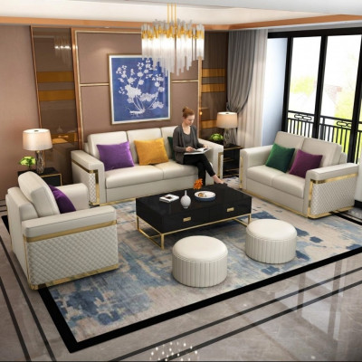 Sofagarnitur 3+1 Sëtzer Sofas Couche Pouster Garnitur Klassesch Couchen