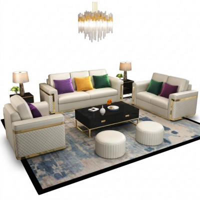 Sofagarnitur 3+1 Sëtzer Sofas Couche Pouster Garnitur Klassesch Couchen