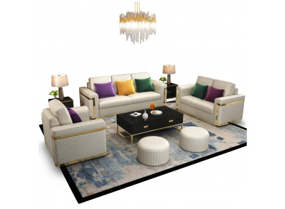 Sofagarnitur 3+1 Sëtzer Sofas Couche Pouster Garnitur Klassesch Couchen