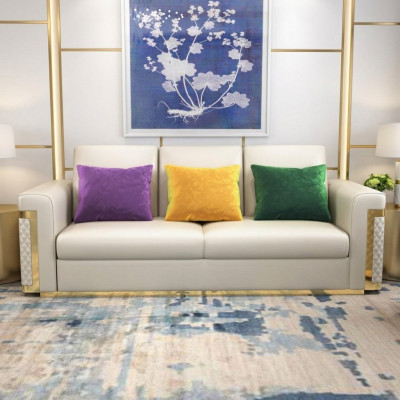 Komplett Set Sofagarnitur 3 2 1 Sëtzer Designer 3tlg. Ledersofa