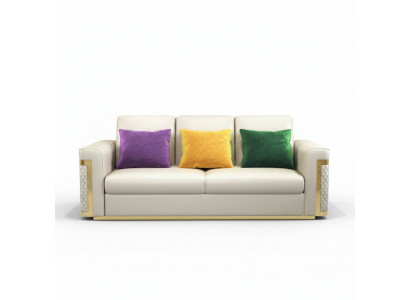 Komplett Set Sofagarnitur 3 2 1 Sëtzer Designer 3tlg. Ledersofa