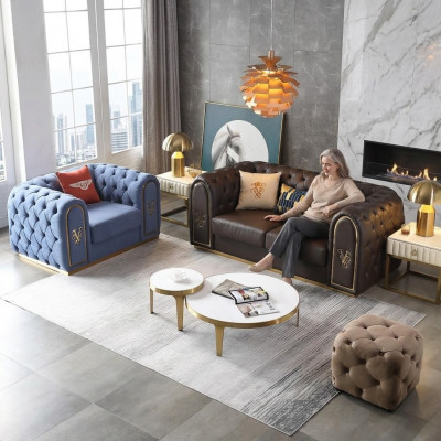Sofa Garnitur 3+1 Sëtzer Klassesch Wunnlandschaft Sofa Couchen Sofasen Polster