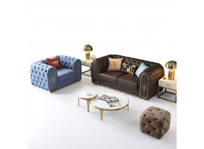 Sofa Garnitur 3+1 Sëtzer Klassesch Wunnlandschaft Sofa Couchen Sofasen Polster