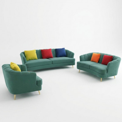 Komplett Set Canapé Garnitur 3+2+1 Sëtz Design Sofa Canapé Wunnlandschaft
