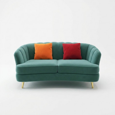 Zwee-Sëtz-Sofa 2 Sëtz-Design-Sofa Polster Modern Sëtz Stoff Textil Couch !