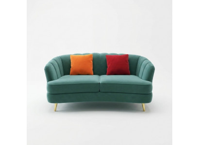 Zwee-Sëtz-Sofa 2 Sëtz-Design-Sofa Polster Modern Sëtz Stoff Textil Couch !