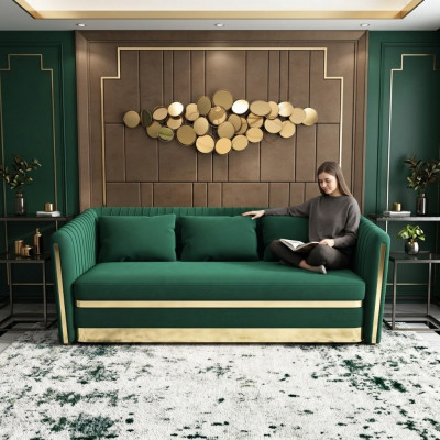 Dräi-Sëtzer Canapé Polster Design Sofa Sëtz 3er Sofas Zëmmer Miwwelen Modern