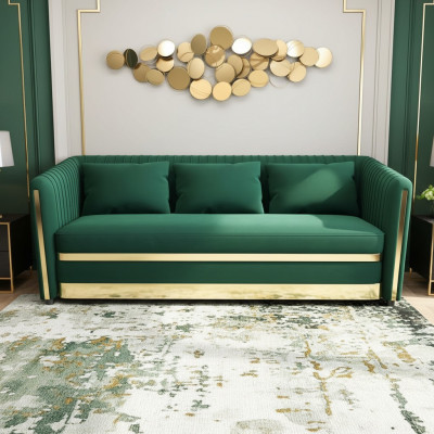 Dräi-Sëtzer Canapé Polster Design Sofa Sëtz 3er Sofas Zëmmer Miwwelen Modern
