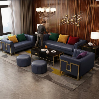 Blo Sofagarnitur Lieder 3+2 Sëtzer Set Polstersofa Wunnzëmmer Canapéen