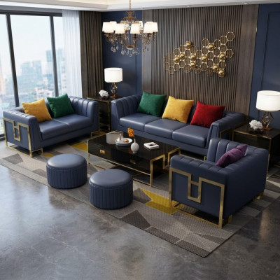 Blo Sofagarnitur Lieder 3+2 Sëtzer Set Polstersofa Wunnzëmmer Canapéen