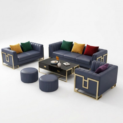 Blo Sofagarnitur Lieder 3+2 Sëtzer Set Polstersofa Wunnzëmmer Canapéen