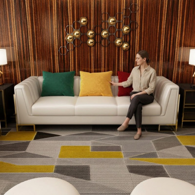Canapé 3-Sëtz Lieder Canapéen Couch Polster Garnitur Deko Sofa Garnitur Modern