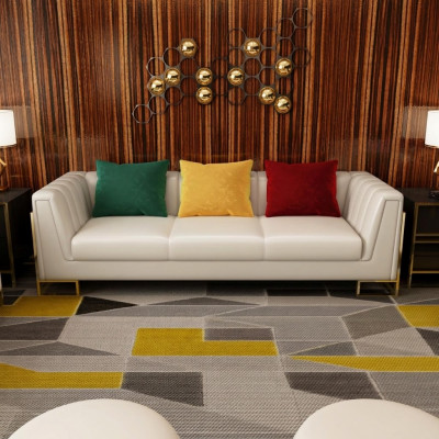 Canapé 3-Sëtz Lieder Canapéen Couch Polster Garnitur Deko Sofa Garnitur Modern