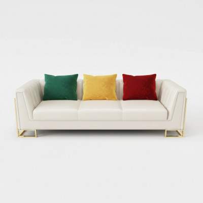 Canapé 3-Sëtz Lieder Canapéen Couch Polster Garnitur Deko Sofa Garnitur Modern