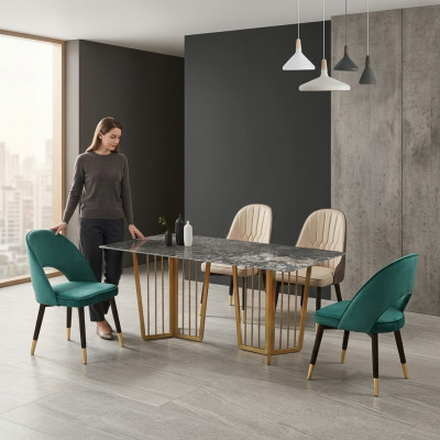 Designer Iessdësch Dësch Iesszëmmer Wunnzëmmer Design Dëscher 180x90cm