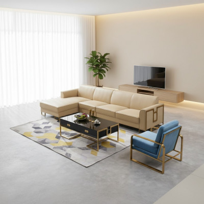 Design Sofa Couch Ecksofa Hocker Polsterset Wohnlandschaft
