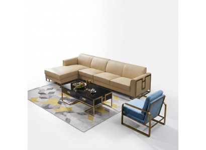 Design Sofa Couch Ecksofa Hocker Polsterset Wohnlandschaft