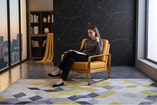 Klubsessel Designer Lounge Stull Lehnpolster Sofa 1 Sëtz Fernsehsessel Neit