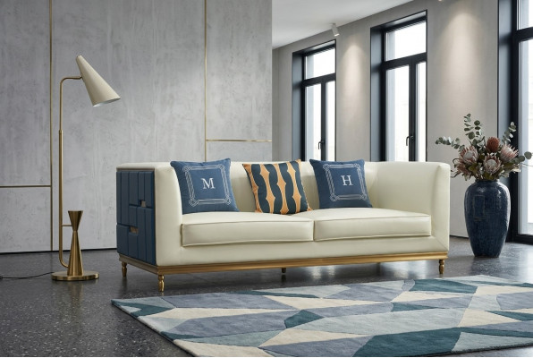 Design Klassiker Modern Big XXL 3 Sëtzer Couch Konschtlieder Sofas Couchen