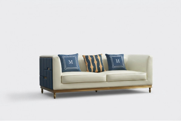 Design Klassiker Modern Big XXL 3 Sëtzer Couch Konschtlieder Sofas Couchen