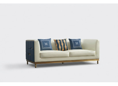 Design Klassiker Modern Big XXL 3 Sëtzer Couch Konschtlieder Sofas Couchen