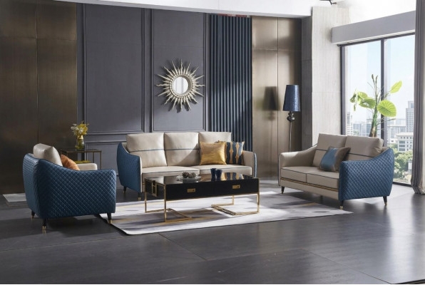 Sofa Sazgrupp 3+1 Sëtz Set Design Deko Sofas Polster Couchen Relax Lieder