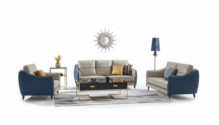 Sofa Sazgrupp 3+1 Sëtz Set Design Deko Sofas Polster Couchen Relax Lieder