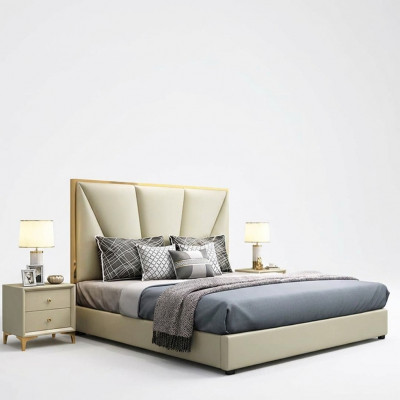 Bett Schlofzëmmer Set Design Miwwelen Luxus Deko Better 2x Nuetsdësch 3tlg