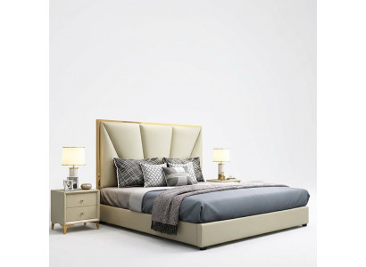 Bett Schlofzëmmer Set Design Miwwelen Luxus Deko Better 2x Nuetsdësch 3tlg
