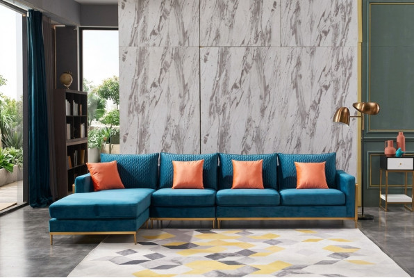 Wunnlandschaft Eckcouch L-Form Fotell Dekoset Garnitur Modern Sofa Lieder NEI