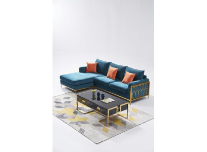 Stoff Modern Couch Wunnlandschaft Textilcanapé Canapéensemble Canapé L-Form