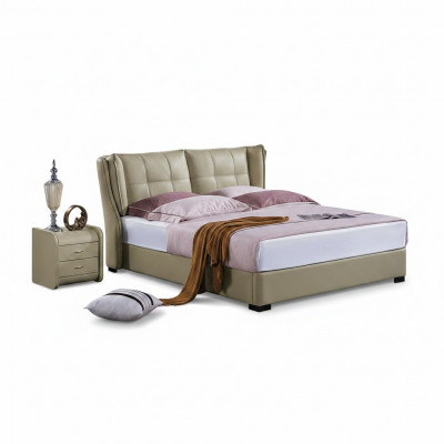 Klassescht Schlofkummerbett Beige Textil Better Lieder Polster Duebel 180x200cm.