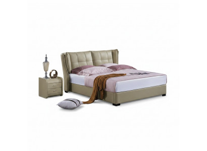 Klassescht Schlofkummerbett Beige Textil Better Lieder Polster Duebel 180x200cm.