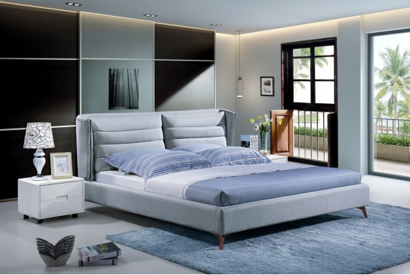 Holz Design Bett. Duebel Luxus Koppel Modern Hotel Gestell Schlofzëmmer